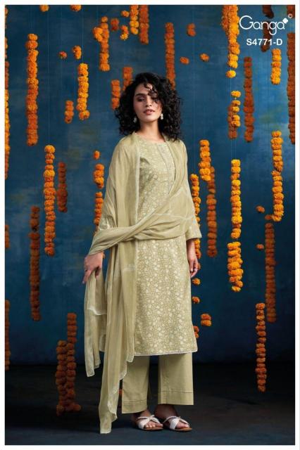 Ganga czarina 4771 cotton dress materials wholesale in tirupur